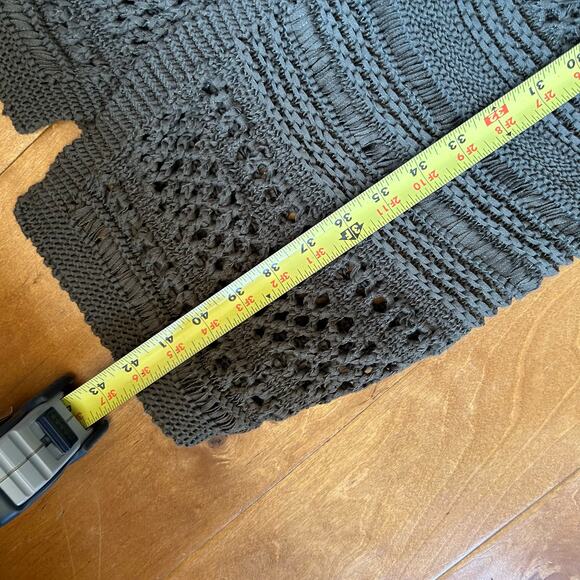 Bcbgmaxazria Women Open Stitch Duster Cardigan Dark Olive size Small - Picture 11 of 11